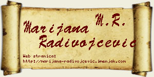 Marijana Radivojčević vizit kartica